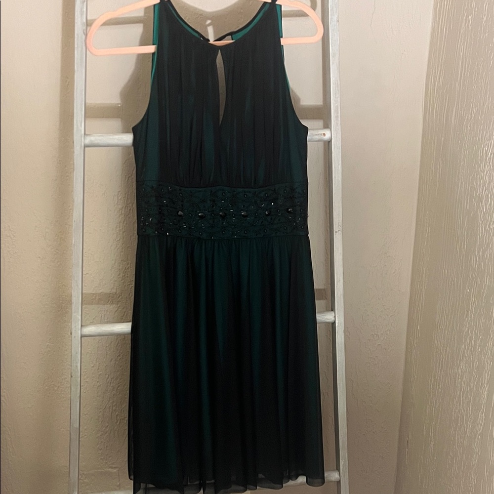 Jessica Howard Dark Green Sleeveless Dress